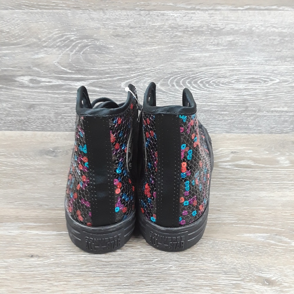 Women's Converse Ctas Sequins Black Blue Cheery - Picture 2 of 6